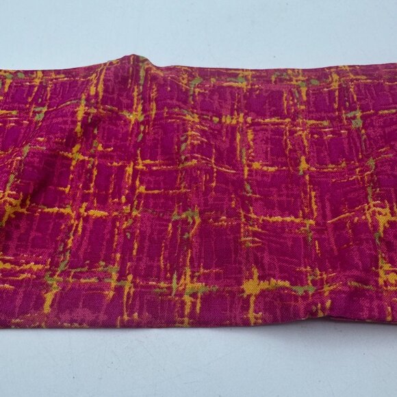 Abstract Pink & Yellow Plaid Pattern Fat Quarter Fabric 18x21 - Picture 3 of 3